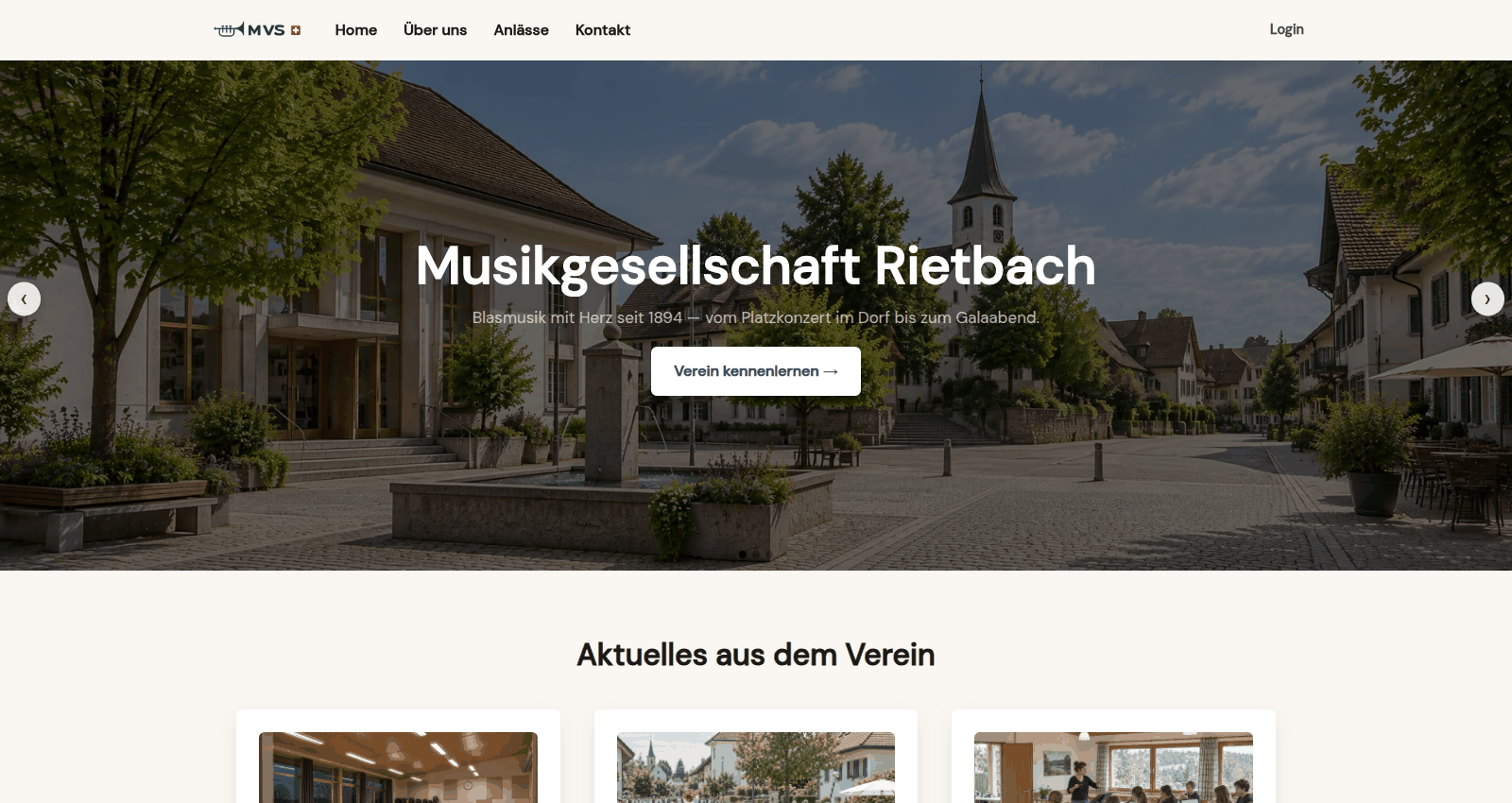 Fertige Webseite