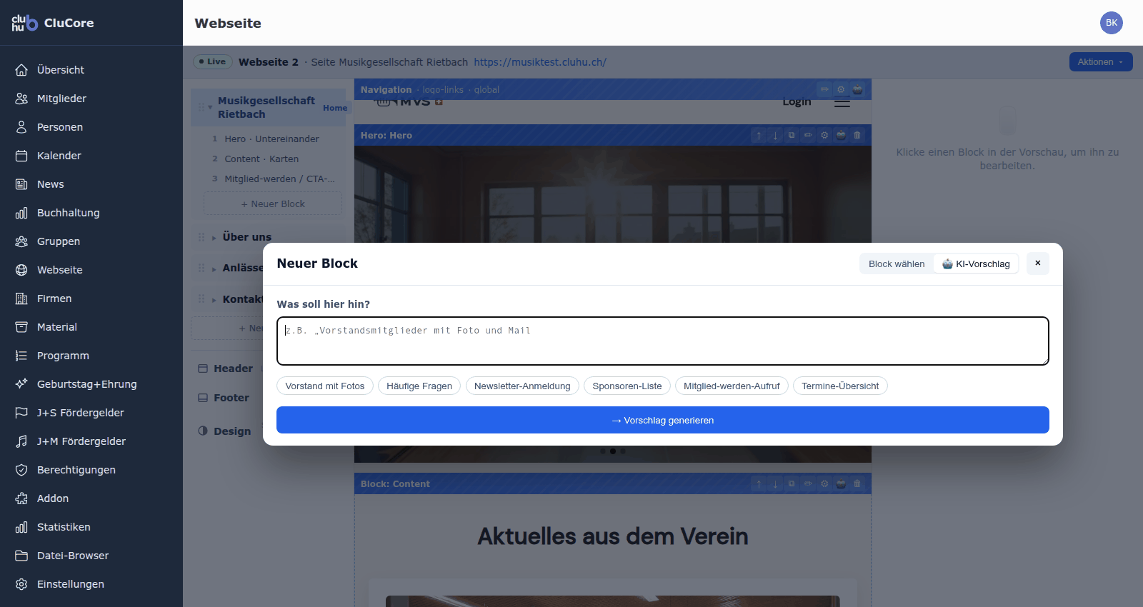 Abschnitt per KI